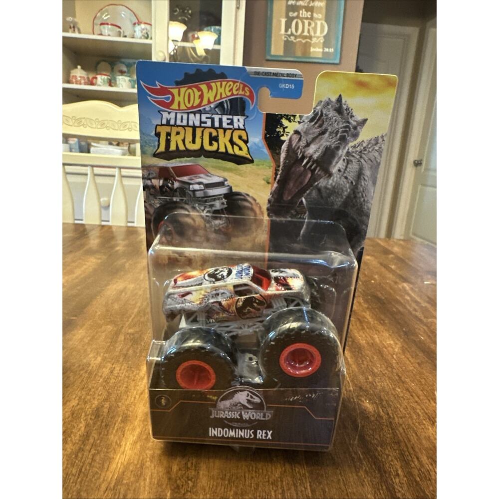2021 Jurassic World Monster Trucks INDOMINUS REX 2/5☀Gray truck☀ Hot Wheels
